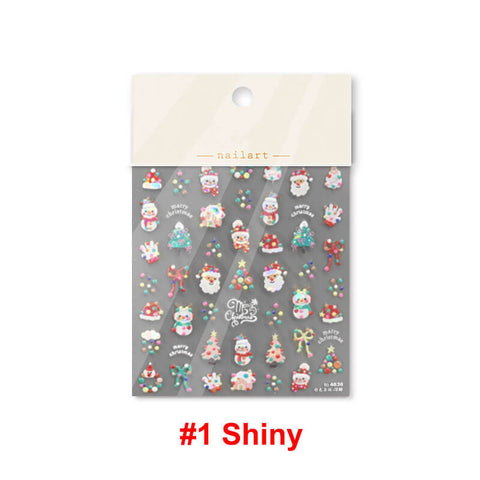 Christmas Nail Stickers, Santa Nail Stickers, Christmas Nail Decals, Christmas Manicure, Christmas Tree Nails, Christmas Art, DIY Nails