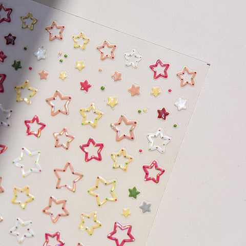 Star Nail Stickers, Cute Star Nail Stickers, Star Nail Decals-to3615