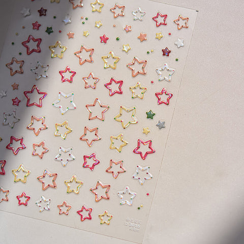 Star Nail Stickers, Cute Star Nail Stickers, Star Nail Decals-to3615