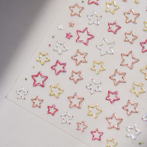 Star Nail Stickers, Cute Star Nail Stickers, Star Nail Decals-to3615