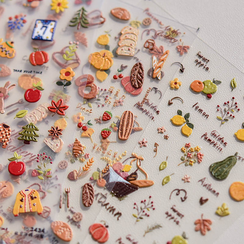 autumn nail stickers, fall nail stickers