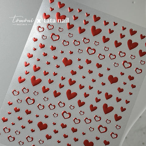 red heart nail stickers