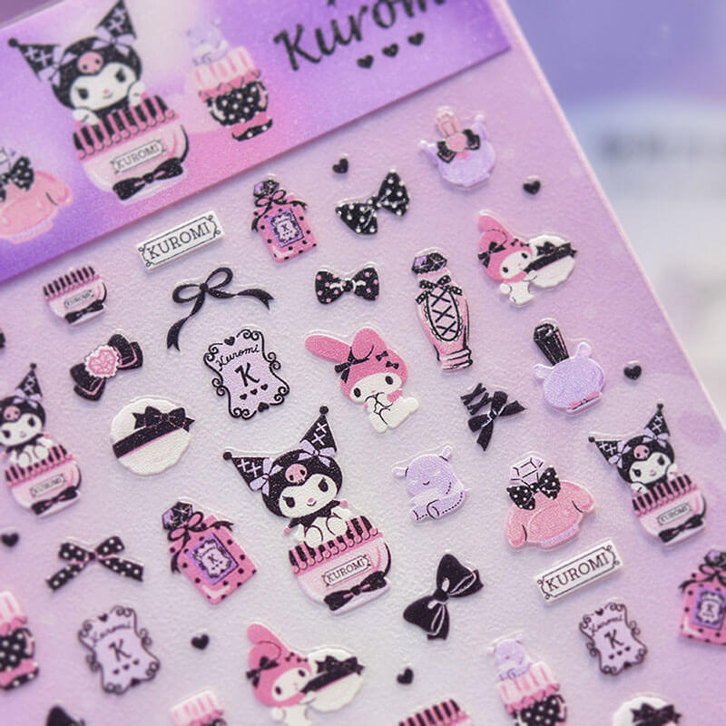 Kuromi and My Melody Nail Art - Perfect for playful manicures