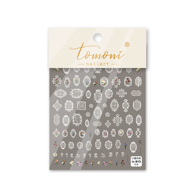 dainty frame nail stickers