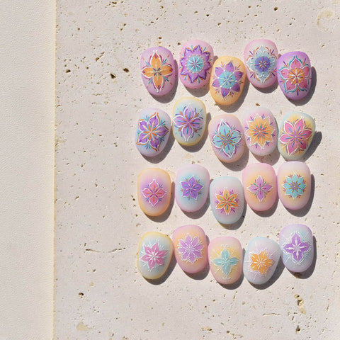 Bohemia Nail Stickers, Embossed Bohemia Nail Stickers, Boho Nail Decals