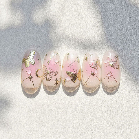 Gold Butterfly Nail Stickers, Gold Butterfly Nail Decals, Gold Nail Art Stickers, Butterfly Stickers, Manicure Sticker, DIY Nails