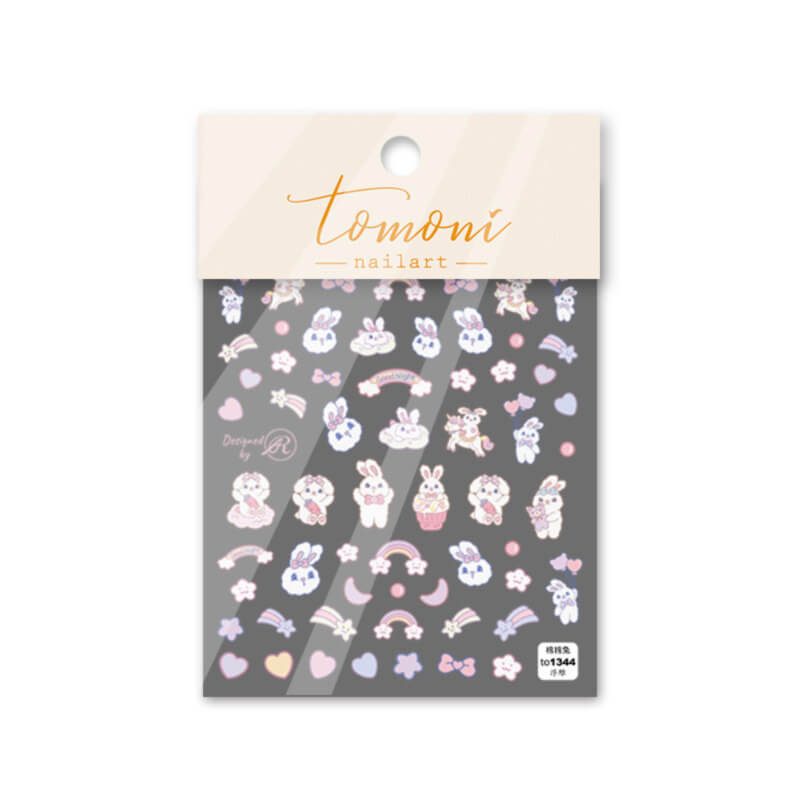 cute 3d bunny nail stickers