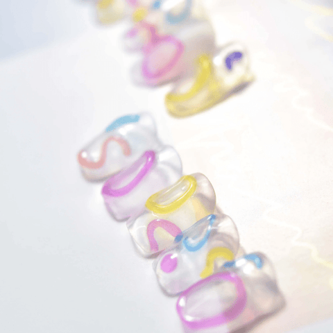 Jelly Style Nail Stickers, Summer Nail Decals, Symbols Nail Stickers, Cute Nail Stickers, Embossed, Summer Nail Designs,DIY Nails - Miss Fairy Nails